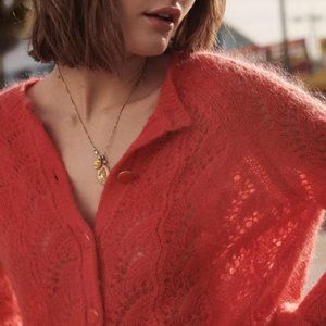 SÉZANE Sam Cardigan in Sanguine 💕 🇫🇷